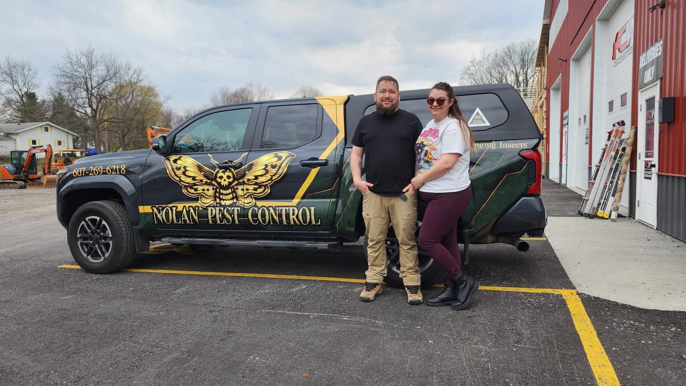 The Nolan Pest Control family and service truck